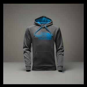 The North Face Men’s Surgent Half Dome Gray Pullover Hoodie Kangaroo Pocket Sz S